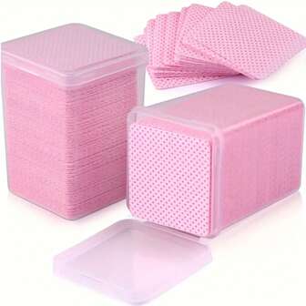 2000/1000/200 st nageldukar - Professionella luddfria nagellacksborttagningspads, UV-gelrengöringsservetter, oparfymerad manikyrförberedelse och -finish för nagelkonstrengöring