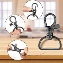 10 piezas Enganches giratorios tipo langosta de metal para llaveros, anillas de llaves y artesanía de monederos