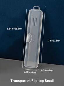1 件透明便携式牙刷收纳盒翻盖化妆刷收纳盒眉笔收纳盒便携式化妆刷盒旅行牙刷收纳盒户外旅行必备配件户外办公室返校旅行必需品健身学校用品假日露营假日必需品假期迷你女士香水男士香水沙滩瓶旅行配件旅行必备品暑期学校配件东西返校用品 - 彩色 - 查看 10