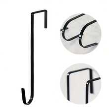 4 pezzi Ganci metallici multifunzione per corone, ganci da giardino, ganci per decorazioni natalizie, facili da installare sulla porta per decorazioni, cappotti, cappelli, accappatoi, asciugamani (2 misure) Decorazioni per la casa, decorazioni natalizie, decorazioni per la stanza, inverno