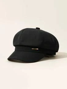 1pc Women's Premium Beret Hat, Versatile Baseball Cap, Daily Wear, Autumn/Winter - Brim - View 7