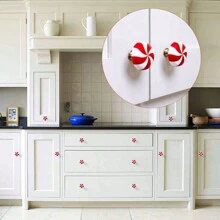 Nút bọc núm bạc hà Giáng sinh, Bộ sưu tập nút trang trí mới lạ cho Giáng sinh, Dùng cho nhiều loại núm tủ và tay nắm có hình dạng và kích thước khác nhau - Có thể tái sử dụng, Dễ lắp đặt, Tuyệt vời để trang trí nhà ngày lễ, Halloween, Trang trí Halloween - Nhiều màu - Xem 7