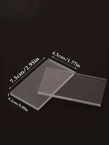 Tarjetas de mesa de boda de acrílico transparente, tarjetas de nombre de acrílico rectangular en blanco, tarjetas de lugar hechas a mano, adecuadas para ajustes de mesa, bodas, cenas y decoración de recepción de bodas - transparente - Ver 3