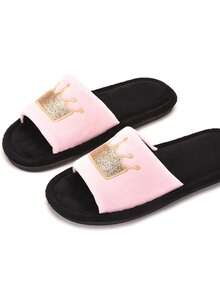 Anti Slip Indoor Slippers, Crown Opening Slippers, Simple And Elegant, Fashionable And Cute, Household Slippers, Household Shoes Floor Slippers