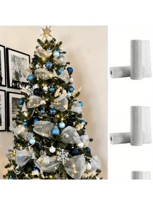 1pc Tree Decoration Ribbons For DIY Scene Decor, Organza Bow Garland Best Gifts Birthday Home Decor Christmas Decorations Room Decor Christmas - Multicolor - View 3