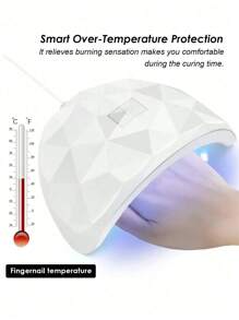 LED Portable Nail Dryer, Gel Nail Polish Curing Lamp, Professional Nail Art Tool, Home Salon Nail Dryer - White - View 3