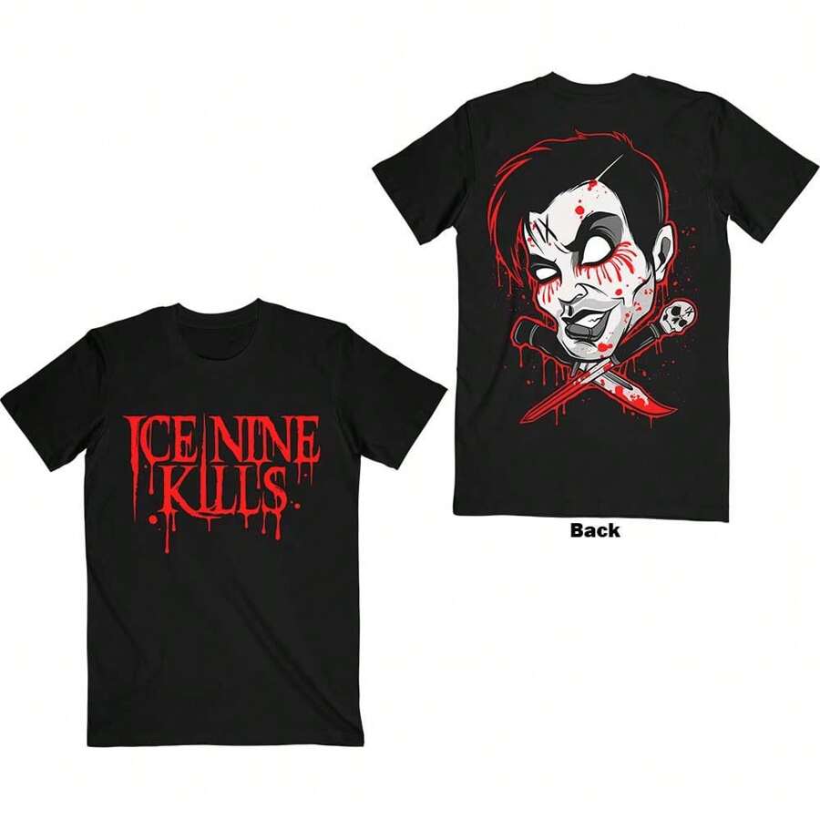 Ice Nine Kills Official Band TShirt Cross Swords (Back Print