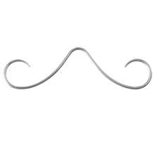 1pc 16G 316L Surgical Steel Mustache Nose Septum Ring Piercing Jewelry - Multicolor - View 10