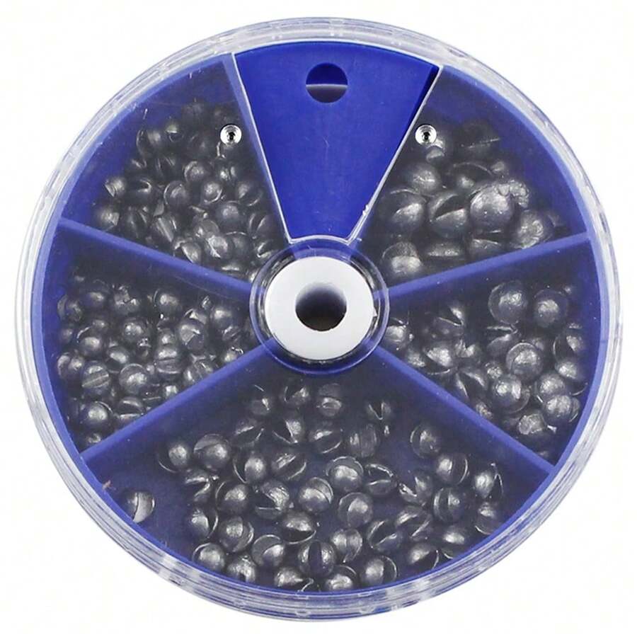 1 Box 205pcs Lead Sinkers Fishing Weights With Clip, Small Lead Sinkers For Tackle Fishing - Silver - View 1