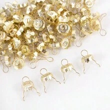 Gold Silver Christmas Ball Caps For Xmas Tree Ornament Removable Metal Hanger DIY Xmas Ball Hanging Ornaments New Year Party Decoration - Multicolor - View 9