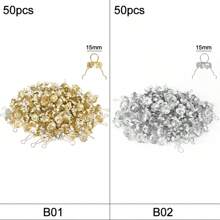 Gold Silver Christmas Ball Caps For Xmas Tree Ornament Removable Metal Hanger DIY Xmas Ball Hanging Ornaments New Year Party Decoration - Multicolor - View 3