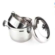 Stainless Steel Pot With Steamer Rack Set, Thick Steamer Pot And Soup Pot, Rice Cooker Seafood Boil - Solid Color Stainless Steel Pot With Steamer Grid - View 11