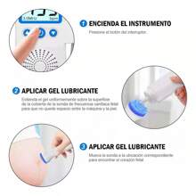 Doppler de Bolsillo para Bebé: Detector de Frecuencia Cardíaca Fetal - Blanco - Ver 8