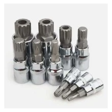 10pcs Socket Wrench 1/2 Internal Multi-Tooth Nuts M4-M18 Nut Set Socket Wrench Set Portable And High-Precision With Handle - Silver - View 8