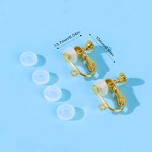 4 Pieces Clip-On Earrings Converter Components With Post For Non-Pierced Ears And Comfort Earring Pads