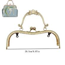 1pc Wallet Frame & Lock Clasp, Handmade Bag Hardware Accessories Gifts For Women Valentines - Gold - View 1