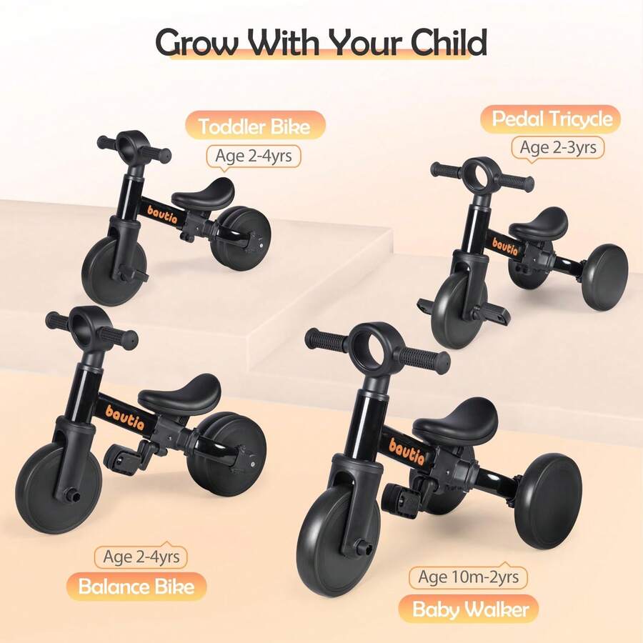 4 In 1 Tricycle For Toddlers 13 Baby Balance Bike 1 2 Year Old Boy