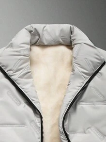 男士保暖背心，秋冬款 - 灰色 - 查看 3