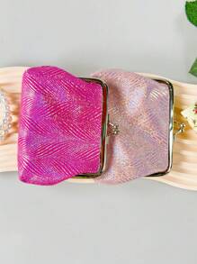 Textured Fabric Small & Card Holder Velvet Material Gifts Essentials Items For Women Wallet Mini Wallet Purse Wallet Coin Wallet