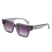 1pc Unisex Classic Square Sunglasses, Retro Style Men And Women Fashion Sunglasses, Popular Street Style Sport Square Glasses, Suitable For Daily Wear, Unisex Fashion Eyewear For Outdoor Activites Travel Beach Vacation Summer Music Festivals Summer Outings, UV Protection Shades For Driving, Casual Wear, Fashion Accessory - 灰色的 - 查看 3