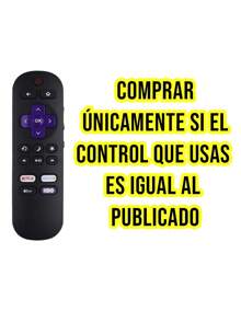 Control Remoto Compatible Con Sanyo Hisense Atvio Sharp TCL  Roku Smart Tv - Negro - Ver 4