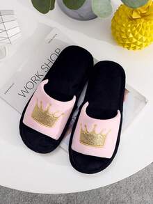 Anti Slip Indoor Slippers, Crown Opening Slippers, Simple And Elegant, Fashionable And Cute, Household Slippers, Household Shoes Floor Slippers