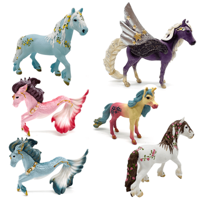 Mityczny posąg jednorożca i pegaza, magiczne zwierzę morskie, głowa konia, ogon ryby, figurka hipokampa, wystrój domu i idealny prezent dla miłośników fantasy, urodziny, prezent świąteczny