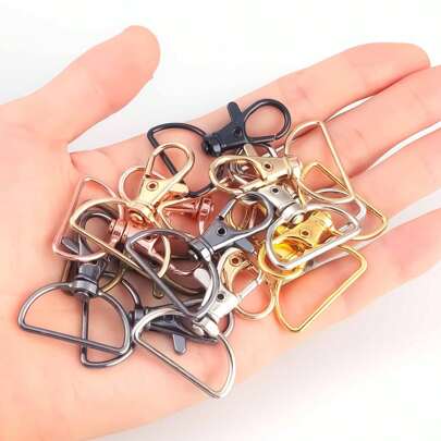 10pcs Swivel Clasp Lanyard Snap Hooks Keychain Clip Hook Metal Lobster Claw Clasps For Lanyard Key Rings Crafting Purse