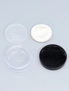 1 szt. Mini pudełko do przechowywania sypki pojemnik na puder domowy organizer pudełko uszczelnione wodoodporne pudełko podróżne z pokrywką, pojemnik na puder, przezroczysty profesjonalny pojemnik na kosmetyki wielokrotnego użytku puste sypkie etui na puder pojemniki na makijaż do domu z pudrem - Wielokolorowe - Zobacz 7