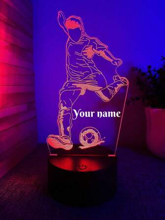1pc Customized 3D Football Night Light, Creative Sports Themed Gift For Football Fans, Birthday, Christmas Colorful,Contracted,Kawaii,Y2K,Minimal Chic,Cute Custom,Personalized,Unique Ideal Gifts For Him Her,Boyfriend,Girlfriend,Family,Friends Nightlight,Neon Lights,Home Goods,Room Decor,Holiday Decor,Colorful,Kawaii,Minimal Chic,Cute,Custom,Personalized,Unique,Ideal Gifts For Him,Ideal Gifts For Her,Boyfriend,Girlfriend,Family,Friends,Nightlight,Neon Lights,Home Goods,Room Decor,Holiday Decor,For Anniversaries,For Birthdays,For Weddings