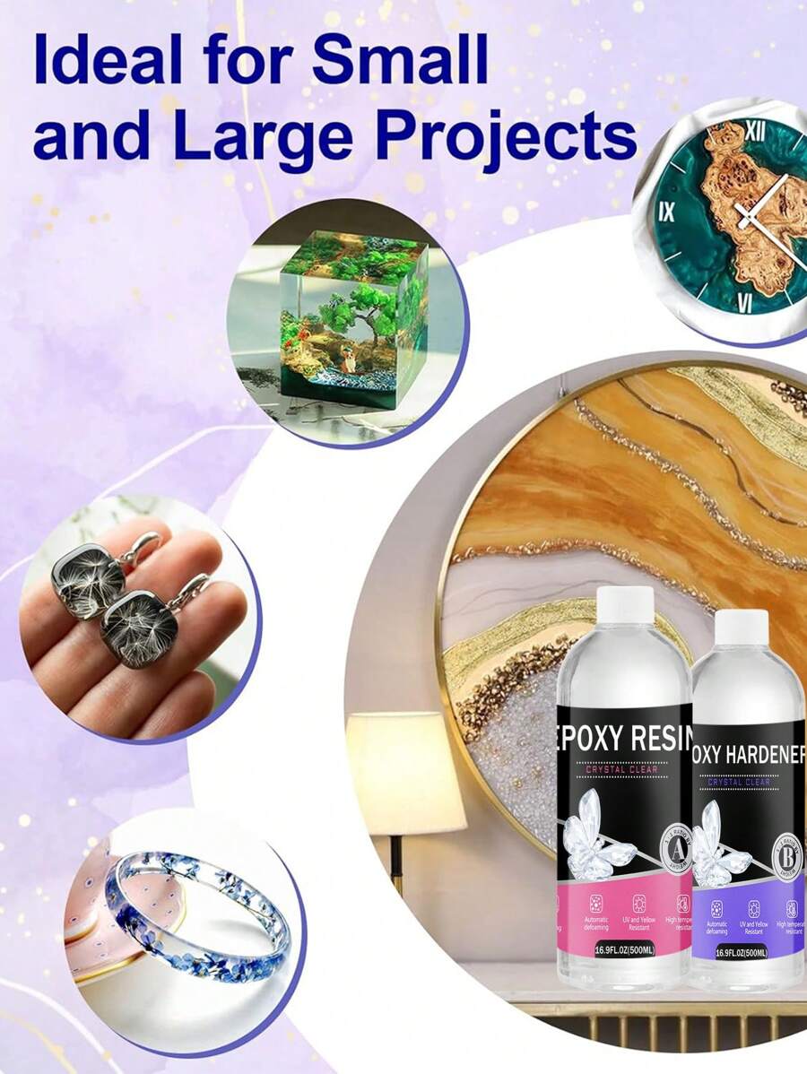 Epoxy Resin 8OZ34OZ, Epoxy Resin Kit For Beginner, Clear Resin Epoxy