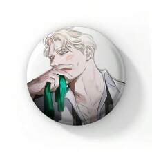 58mm 全新韩国 BL 动漫玫瑰和香槟漫画纽扣别针男孩爱漫画凯撒·温胸针徽章包装饰粉丝收藏最佳礼物 - 58mm - 查看 17