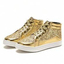 Children's Basketball Shoes Boys' Sports Shoes Boys' Casual Shoes Sports Outdoor Mountaineering Shoes - 金色 - 查看 7