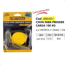 Ratchet Strap Ratchet Load Clamp 4.5M Meters 25mm 100 Kg StarTools AR0401 - 黃色 - 查看 3