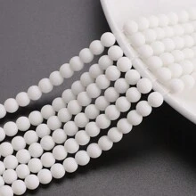 Environ 50 pièces Fil de perles en cristal clair de 8 mm, perles de verre pour la conception de bracelets, colliers, décoration de rideaux