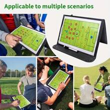 1PC Foldable Soccer Coaching Tactic Board Clipboard, Football Game Soccer Training Equipment, Soccer Whiteboard For Coaches Gear
