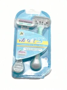 ¡¡OFERTA!! Kit, Paquete de Rastrillos Para Afeitar de Mujer 3 Capas Cuchilla 6pzs - Azul - Ver 3