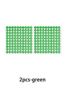 2 件圆形指甲油凝胶颜色标签，防水编号指甲贴纸，具有纯色或激光饰面，非常适合 DIY 美甲、美容用品。