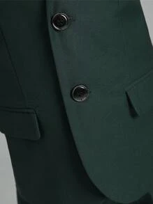 Bộ 3 món/Bộ trang phục vest cho bé trai bao gồm áo khoác, quần và nơ, áo vest dự tiệc cưới, mùa xuân/thu - màu xanh lá - Xem 9