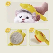 1 件装猫毛梳理刷，宠物狗兔耳形脱毛梳，宠物美容用品