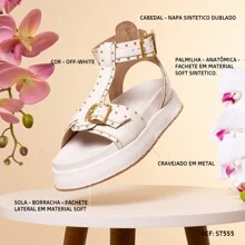 Women's Flatform Papete Sandal With Platform Heels, Summer Launch - trắng - Xem 7