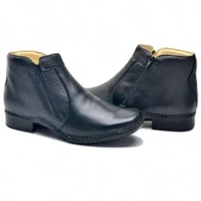 Soft And Lightweight Orthopedic Leather Anti-Stress Boot - 黑色 - 查看 7