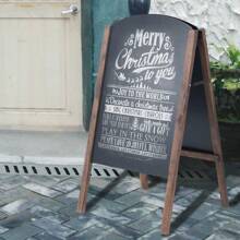 Lifezeal 31.5'' Wood A-Frame Chalkboard Menu Sign Board Sidewalk Wedding Signage - Black - View 4
