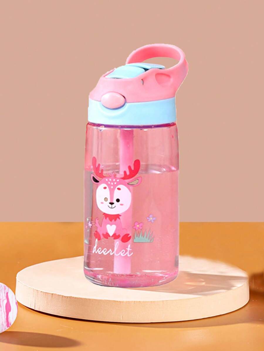 1 件装 480 毫升儿童吸管杯防漏 PC 饮水壶幼儿水壶防摔杯子适合幼儿园男孩女孩 - 彩色 - 查看 1