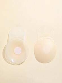 1 对防过敏可重复使用乳贴 - 女士强力粘性硅胶乳贴，防水且提升挺括，衣服下隐形