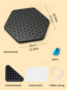 1pc Chain Link Triangle Game Set, Family Party Multiplayer Competitive Table Game For Logic Thinking Exercise, Festival Props Gift (Accessories' Color Random) - Interlocking Geometry Game - View 10