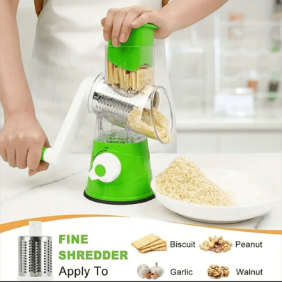 Cortadora manual de verduras, cortadora de tambor multifuncional, trituradora para patatas, zanahorias, herramienta de cocina casera