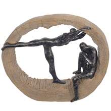 Signes Grimalt SIGRIS 出品 - 黑色樹脂男女人偶 |花園用樹脂人物雕像 樹脂人物裝飾厘米 - 黑色 - 查看 1