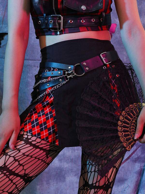 1 Peça De Cinto Feminino Com Alças, Cinto Punk Adequado Para Uso Diário