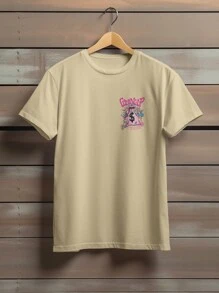 T-Shirt Cotton Shirt Angel Money Money Dollar Ref 1379 FLUXOGEEK - Khaki - View 2